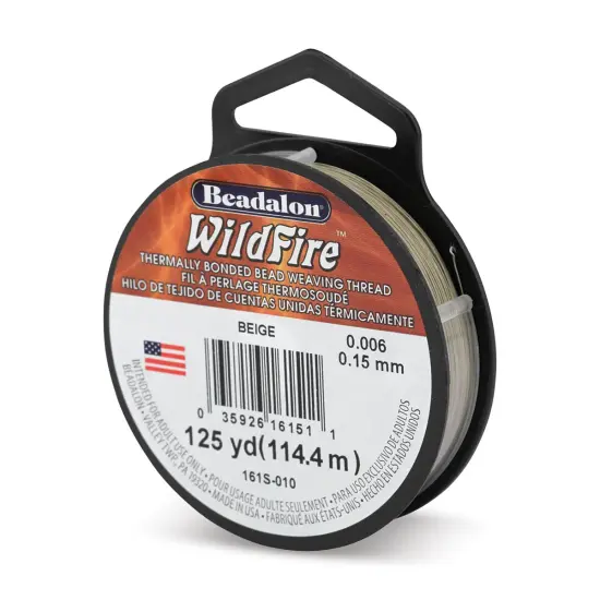 Beadalon WildFire Beading Thread - Beige, 0.006", 125 yds {1}
