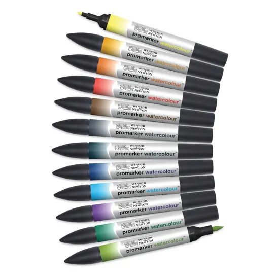 Winsor & Newton Promarker Watercolor Markers - Landscape Colors, Set of 12 {1}