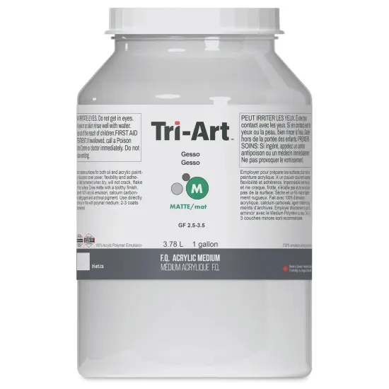 Tri-Art Acrylic White Gesso - White, 3.78 L {1}