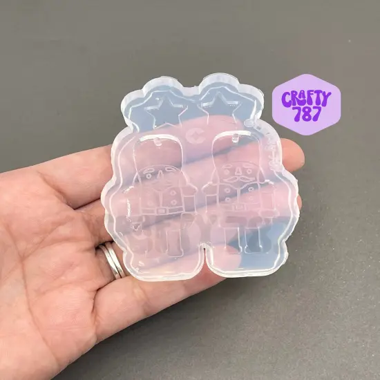 Nutcracker Dangle Earring Silicone Mold (C14) {1}