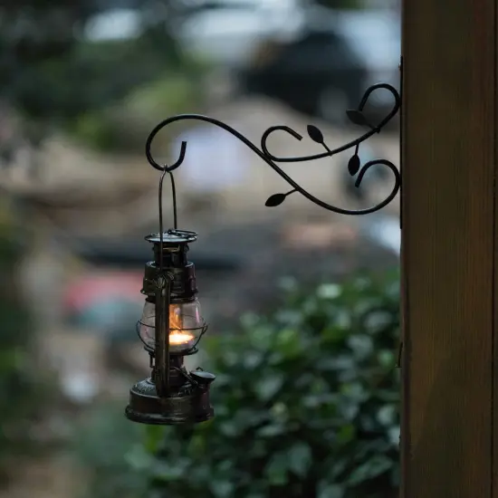 Decorative Metal Wall Mounted Hook for Hanging Plants, Bracket Hanger Flower Pot Holder, 2 Pack {6}