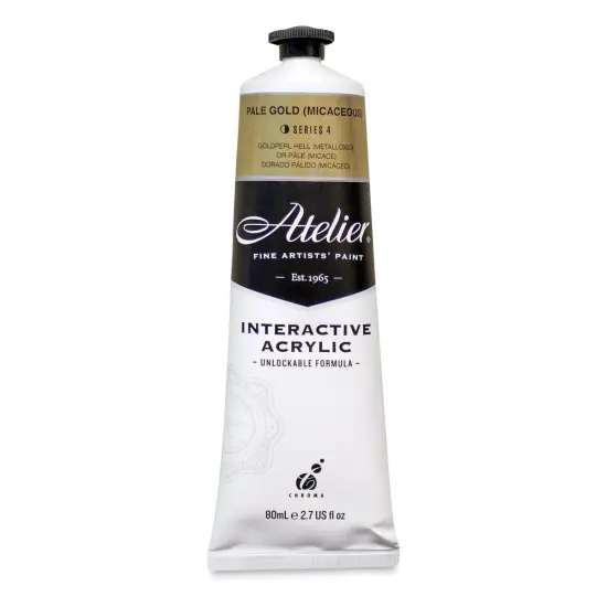 Chroma Atelier Interactive Artists' Acrylics - Pale Gold, 80 ml tube {2}