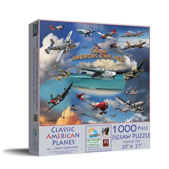 Sunsout Classic American Planes 1000 pc Jigsaw Puzzle 24526 {3}
