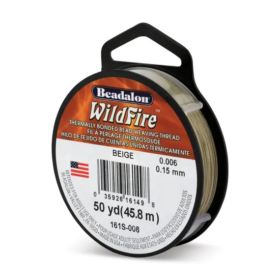 Beadalon WildFire Beading Thread - Beige, 0.006", 50 yds {1}