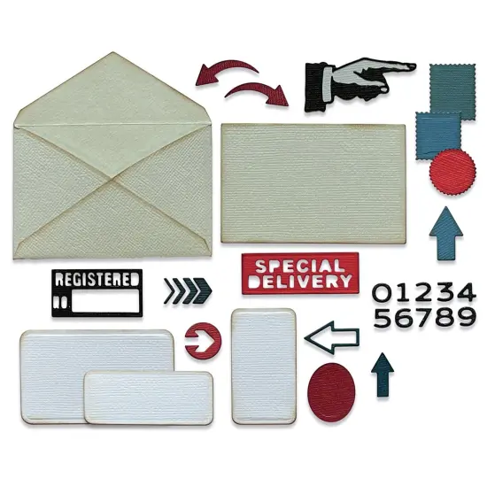 Sizzix Thinlits Dies By Tim Holtz 48/Pkg-Postale {2}