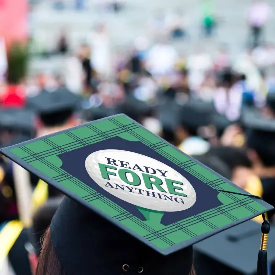 Big Dot of Happiness Grad Golf - Graduation Party Cap Decorations Kit - Grad Cap Cover {4}