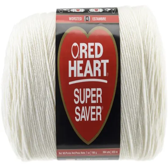 Multipack of 6 - Red Heart Super Saver Yarn-Soft White {2}