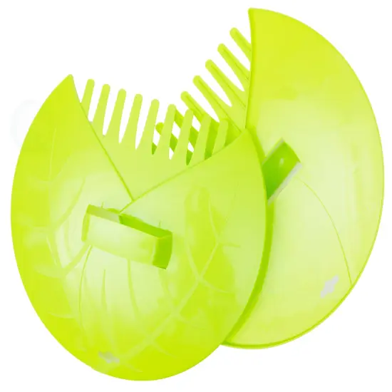 Decorative Pair of Leaf Scoops, Hand Rakes for Lawn and Garden Cleanup Green {1}