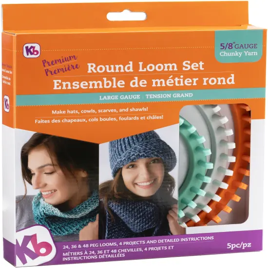 Authentic Knitting Board Chunky Round Loom 3/Pkg-Sizes 48, 36 & 24 Pegs {2}