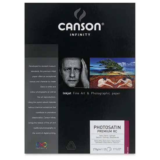 Canson Infinity PhotoSatin Art Papers - 11" x 17", Premium Resin Coated, Single Sheet {1}