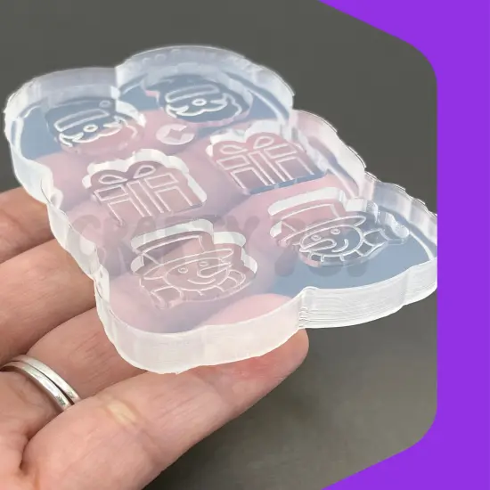 Christmas Variety Studs Silicone Mold, Bits Mold (B14) {5}