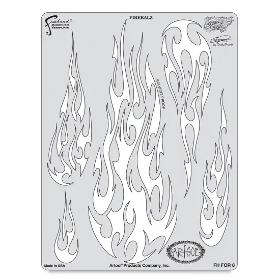 Iwata Artool Freehand Template - Flame-O-Rama 2 Fire Balz {2}