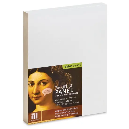 Ampersand Value Series Artist Panel - Textured, 12" x 16", 1-1/2" Cradle {1}