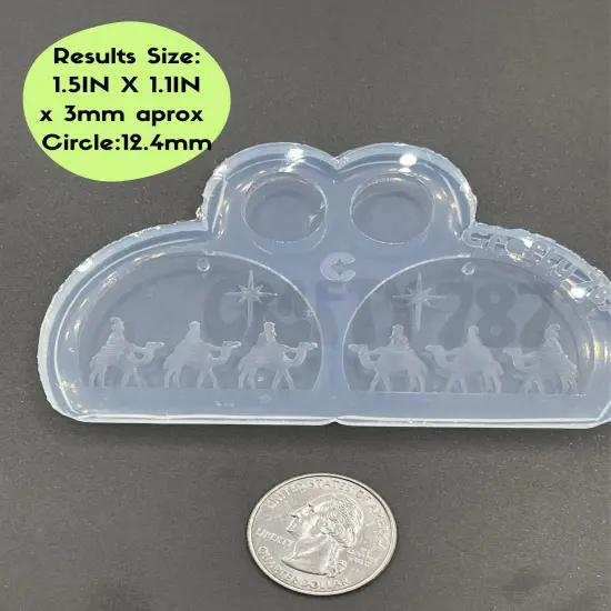 Three Kings Dangle Earring Silicone Mold, Tres Reyes Magos (C14) {2}