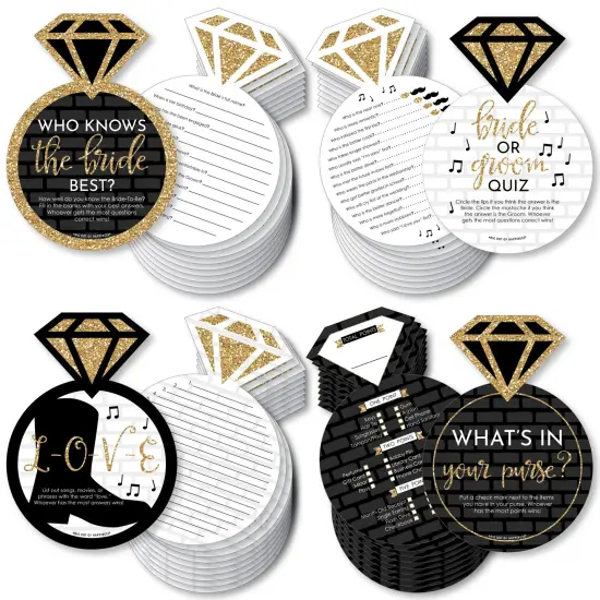 Big Dot of Happiness Nash Bash - 4 Nashville Bridal Shower Games - 10 Cards Each - Gamerific Bundle {1}