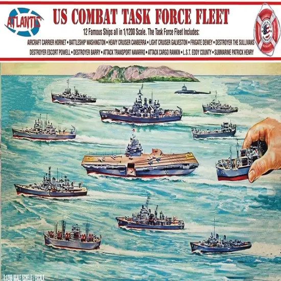 Atlantis Plastic Model Kit-US Combat Task Force Fleet 12 Ships {1}