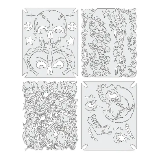 Iwata Artool Freehand Template - Set of 4, Return of Skull Master Mini {1}