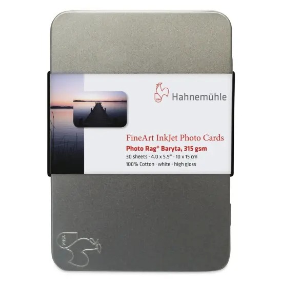 Hahnemühle Photo Rag Baryta Inkjet Photo Cards - 4" x 6", Pkg of 30 {1}