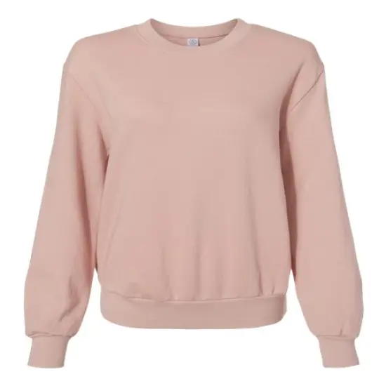 Women's Eco&reg; Washed Terry Throwback Pullover Rose Qua New {1}