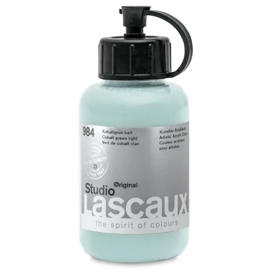 Lascaux Studio Acrylics - Cobalt Green Light, 85 ml bottle {1}