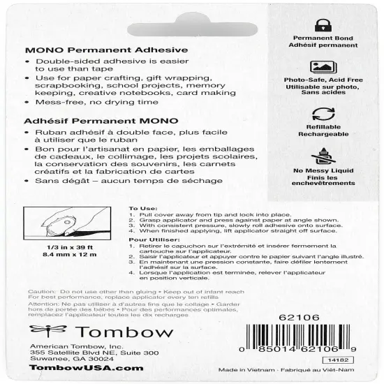 Mono Adhesive Dispenser Permanent-.33"X39' {4}