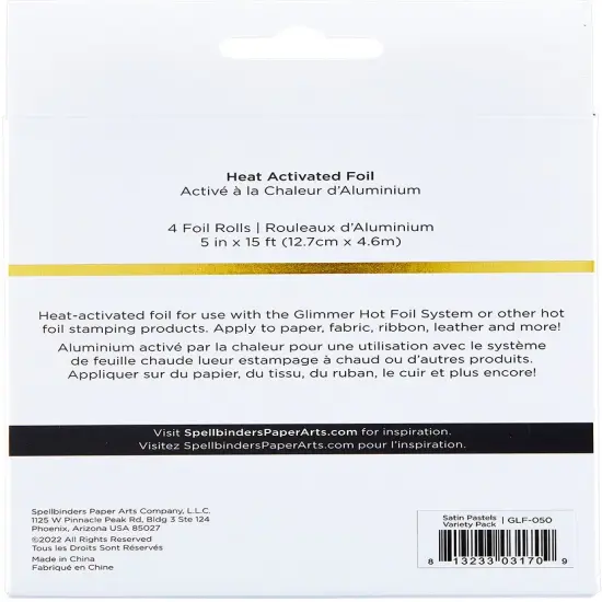 Spellbinders Glimmer Foil Variety Pack 4/Pkg-Satin Pastels {3}