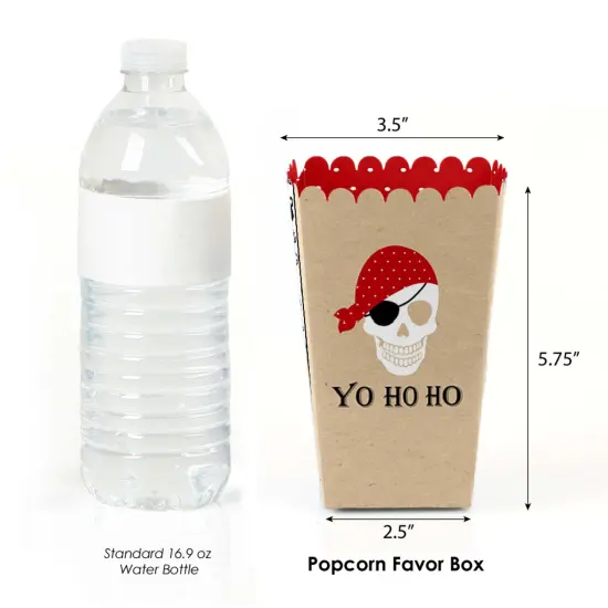 Big Dot of Happiness Beware of Pirates - Pirate Birthday Party Favor Popcorn Treat Boxes - Set of 12 {3}