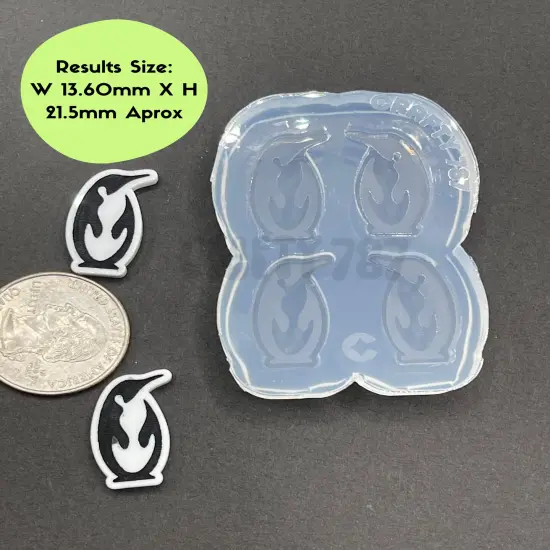 Penguin Studs Earring/Bits Silicone Mold (A13) {2}