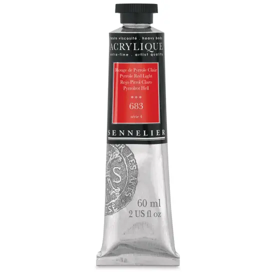 Sennelier Extra-Fine Artist Acryliques - Pyrrole Red Light, 60 ml tube {1}