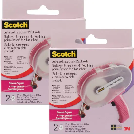 Multipack of 2 - Scotch Advanced Tape Glider General Purpose Refills 2/Pkg-.25"X36yd Each, For Use In 085 {1}