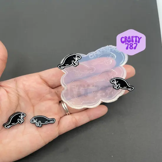 Manatee Earring/Bits Silicone Mold (A13) {1}