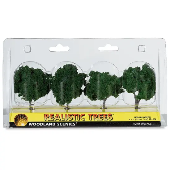 Woodland Scenics Model Scenery - Ready Made Trees, 2"-3", Medium Green {1}