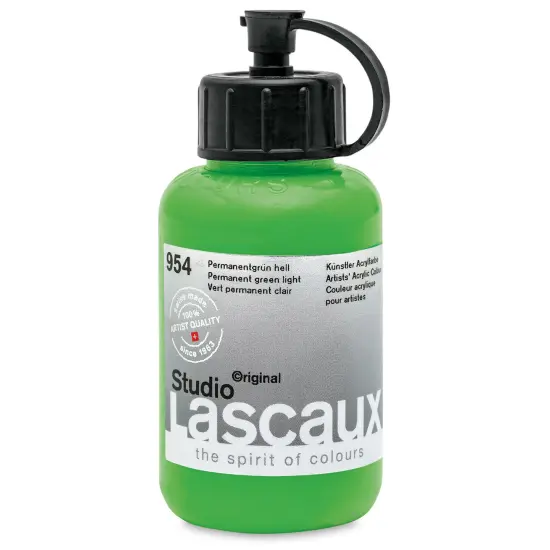 Lascaux Studio Acrylics - Permanent Green Light, 85 ml bottle {1}