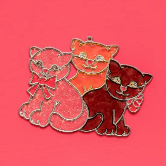 Colorbok Makit & Bakit Glittering Suncatcher Kit-3 Kittens {4}