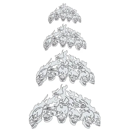 Iwata Artool Freehand Template - Set of 4, HotHeadz Hell Riders {2}