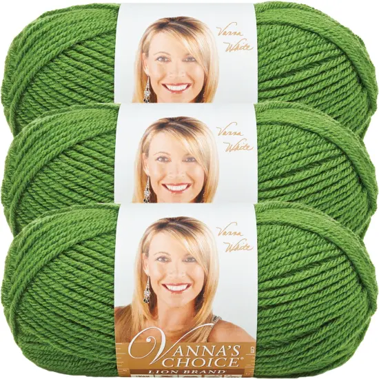 (3 Pack) Lion Brand Vanna's Choice Yarn - Kelly Green {1}