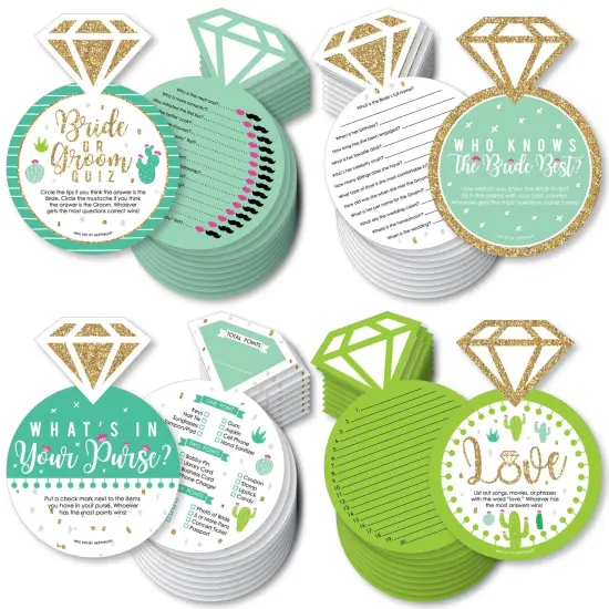 Big Dot of Happiness Final Fiesta - 4 Bridal Shower Games - 10 Cards Each - Gamerific Bundle {1}