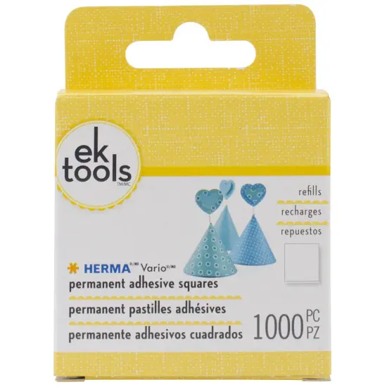 Multipack of 6 - EK Tools HERMA Vario Adhesive Tab Refill Permanent-Permanent-1000pcs, For E5501074 {3}