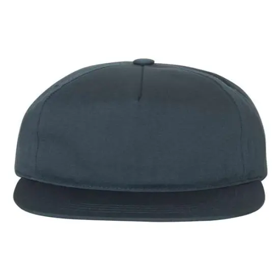 YP Classics&reg; Lightly Structured Five-Panel Snapback Cap Navy {1}