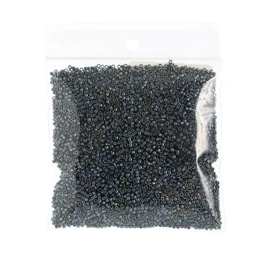 Miyuki Delica 50g Iris Glass Beads, 11/0 Gunmetal (DB0006) {2}