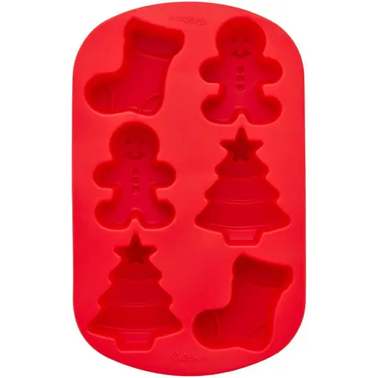 Silicone Soap Mold - Christmas Tree, Gingerbread Man & Stocking {1}