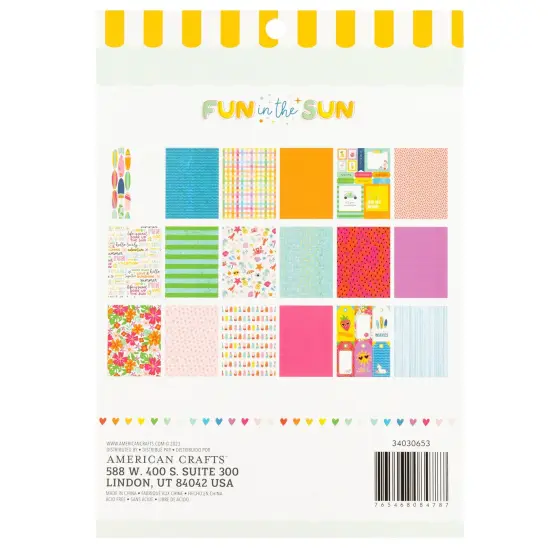 Pebbles Double-Sided 6x8" Paper Pad with Holographic Foil - Fun In The Sun {2}