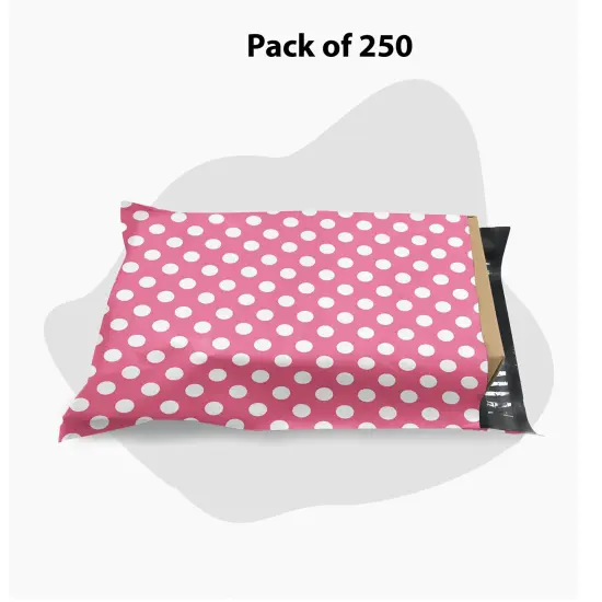 9 x 12 Polka Dot Poly Mailer Envelopes Durable 2 Mil Shipping Bags for Mailing & Packaging {1}