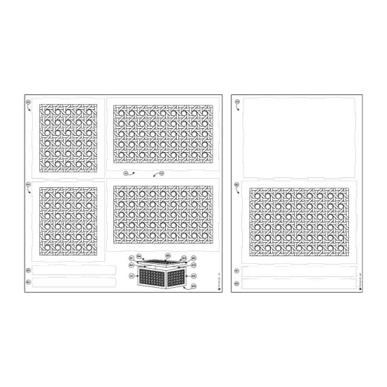 Flowerish Light Chipboard Shaker Base 6"X8"-Rattan Box {5}