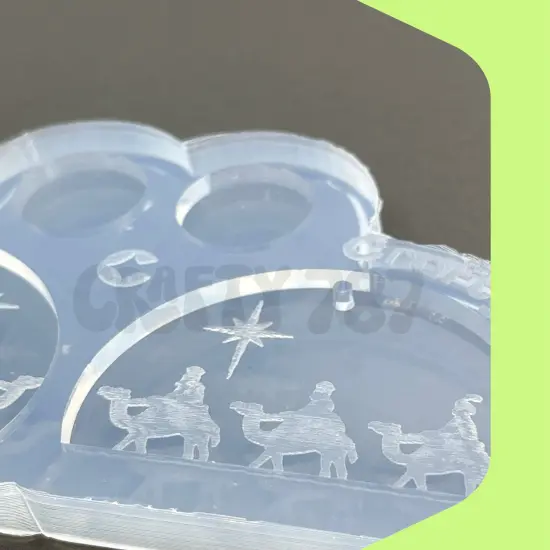 Three Kings Dangle Earring Silicone Mold, Tres Reyes Magos (C14) {4}