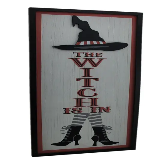 The Witch Is In Decorative Wood Wall Hanging {1}