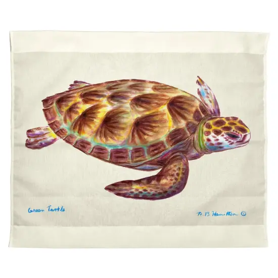 Betsy Drake Green Sea Turtle Outdoor Wall Hanging 24x30 {1}
