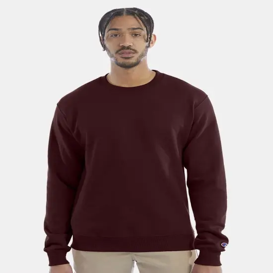 Champion&reg; Powerblend Crewneck Sweatshirt Maroon {1}