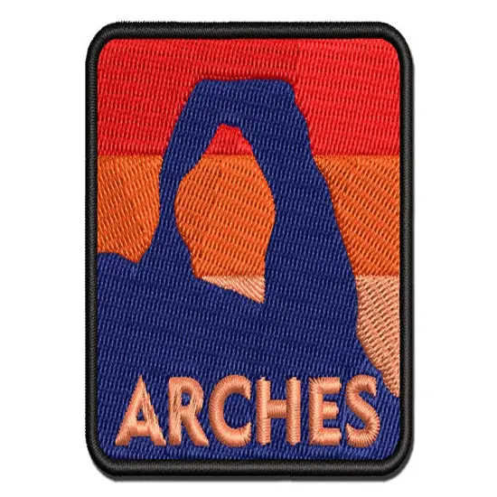 Destination Arches National Park Multi-Color Embroidered Iron-On or Hook & Loop Patch Applique {1}