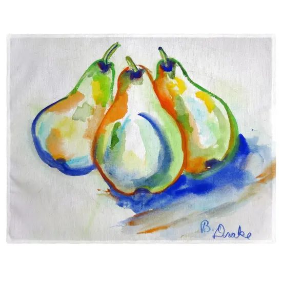 Betsy Drake Three Pears Place Mat Set of 4 {1}